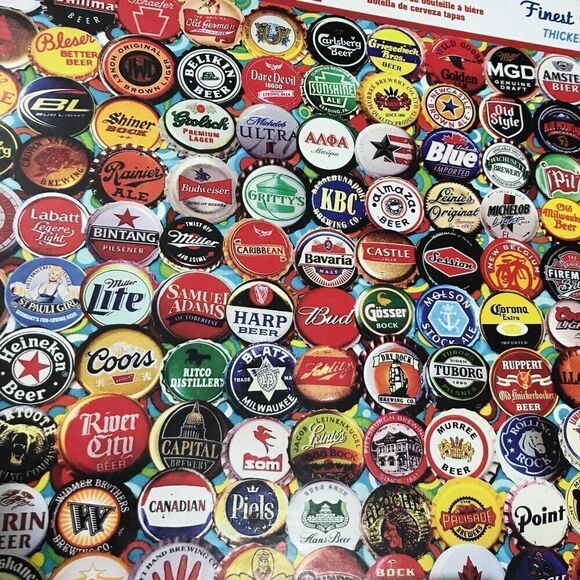 Beer Caps Puzzle 550 Pieces White Mountain - Picture 2 of 6